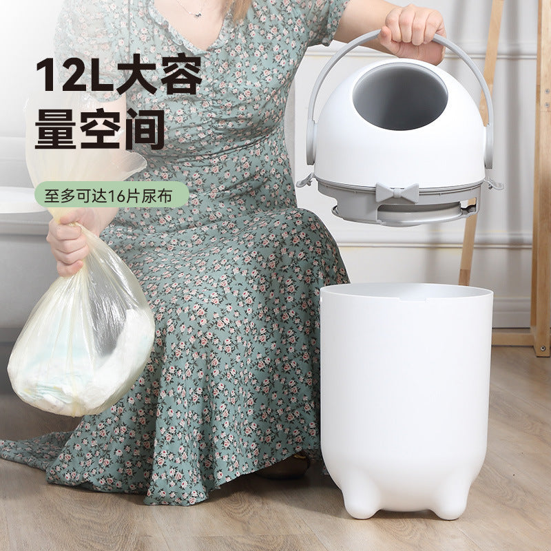 2026 New Art Household Baby Diaper Pail for Living Room, Bedroom, Bathroom, Antibacterial, Deodorizing, Durable, New Model Trash Can